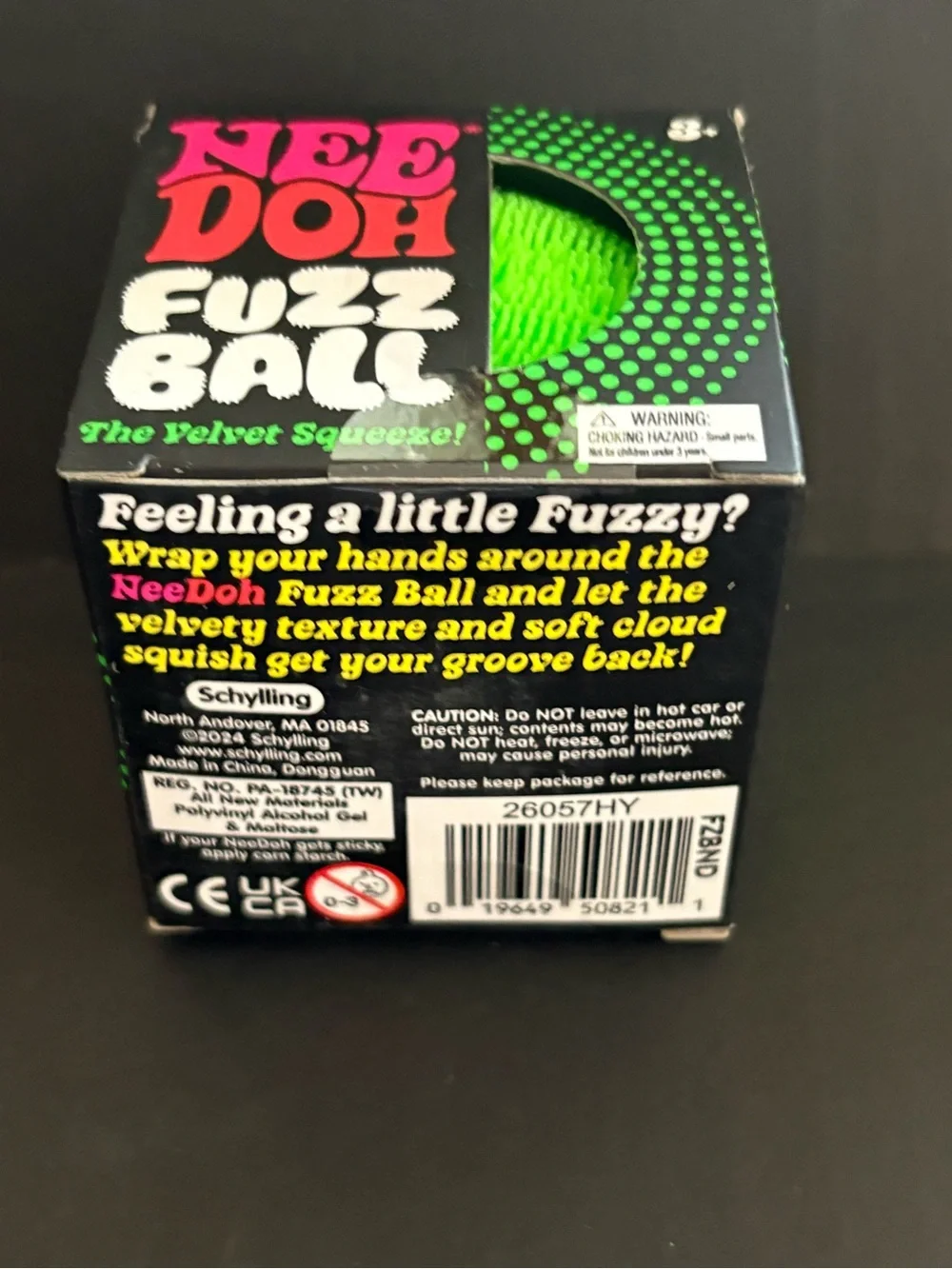 NeeDoh Fuzz Ball Soft Squeeze Toy - Green